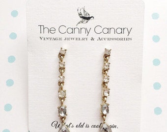 80's Vintage Dramatic Sparkle Estate Earrings
