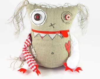 Worry Monster Doll, Anxiety Relief, Stuffed Monster Toy, Halloween Gift, Personalized Monster Doll