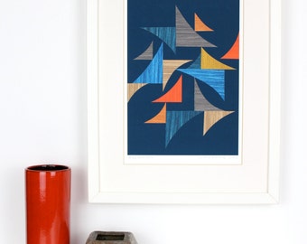 Reflections, original paper collage
