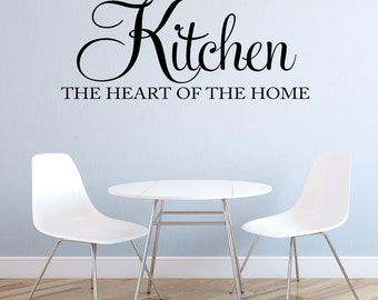 Kitchen Wall Decal Kitchen the Heart of the Home Wall Decal Kitchen Decal Vinyl Wall Decal Kitchen Wall Decor Kitchen Vinyl