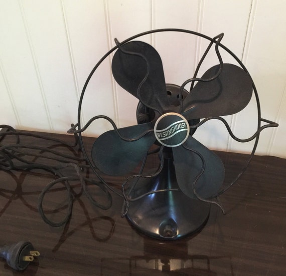 Vintage Black Westinghouse Table Fan Steampunk