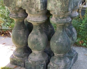pair rustic round shaped wood balusters, wood pedestals,plant stands,large pedestals,wood pillars,table legs