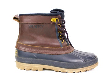 Vintage Retro Leather "Sporto" Rain Snow Boots Size Womens 7
