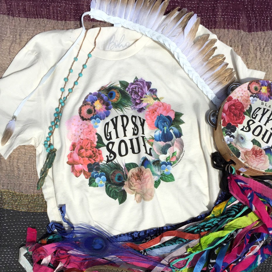 Gypsy Soul Tee XL Gypsy Graphic Shirt Gypsy Clothing Boho