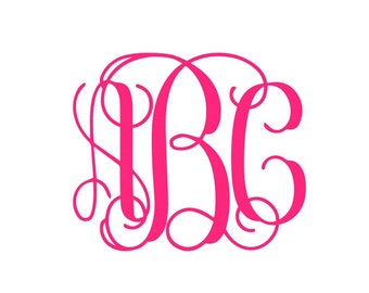 Vine Monogram Svg, Interlocking Monogram, Vine Monogram Font, Monogram Alphabet, Cricut Svg, Silhouette Cut Files, Cut Files