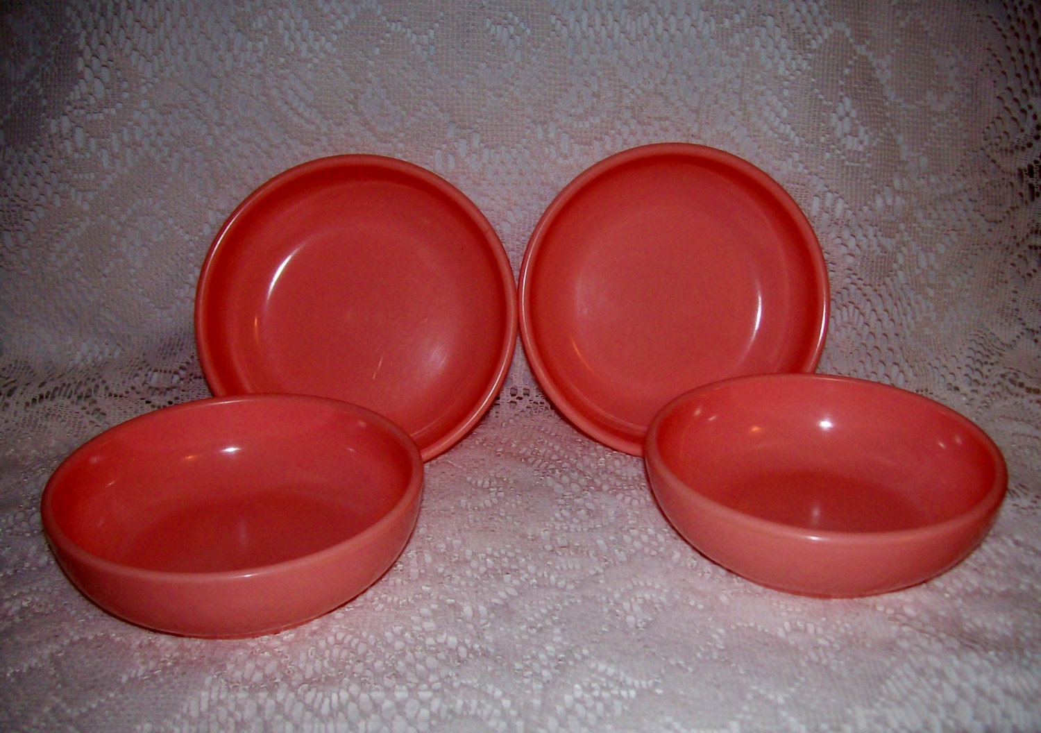 Vintage Pink Melmac Bowls ‘Catalina’ By Harmony House Mid Century Set ...