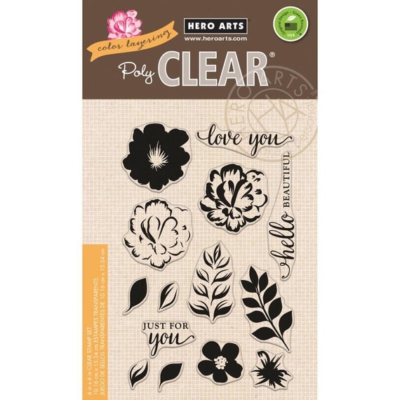 Hero Arts Color Layering for You Flowers CL944 Clear Stamps