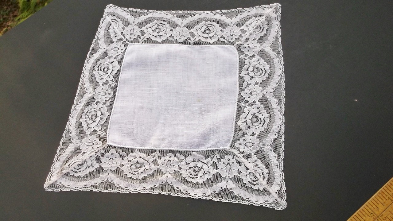 Lace Hankie, White Lace, Wedding Hankerchief, Handkerchief, Bridal ...