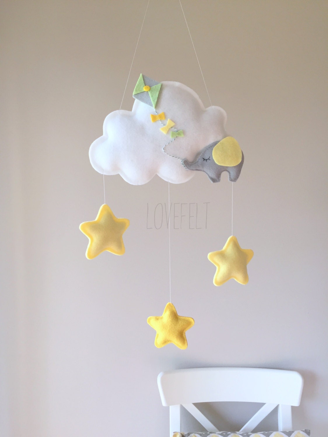 READY TO SHIP Cloud Baby Mobile Baby mobile by lovefeltmobiles