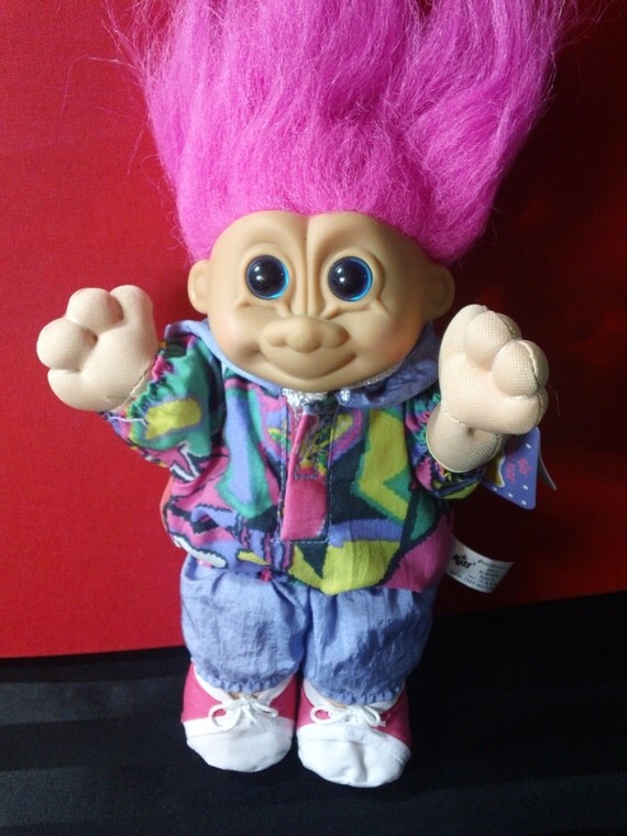 Rocky Vintage Russ Troll Kidz Stuffed Plush Troll Doll with