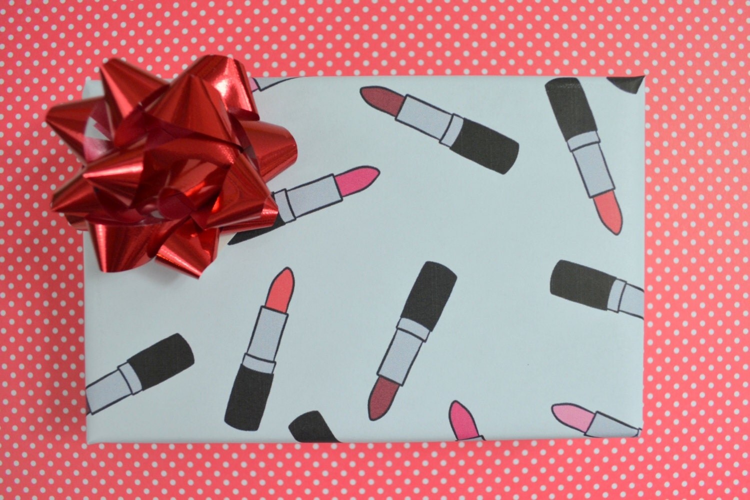 PRINTABLE Lipstick Gift Wrap Fashionista Make Up Lover