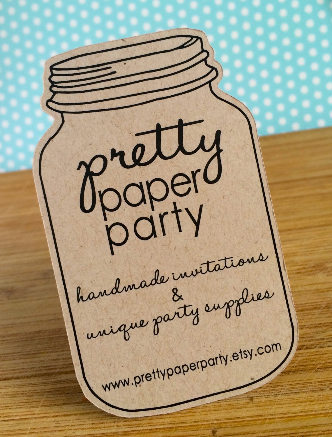 Custom Die Cut Mason Jar Business Cards Small Quantities