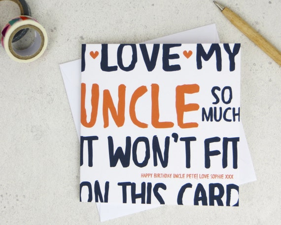 Funny Uncle Birthday Card Personalised Card Card For Uncle