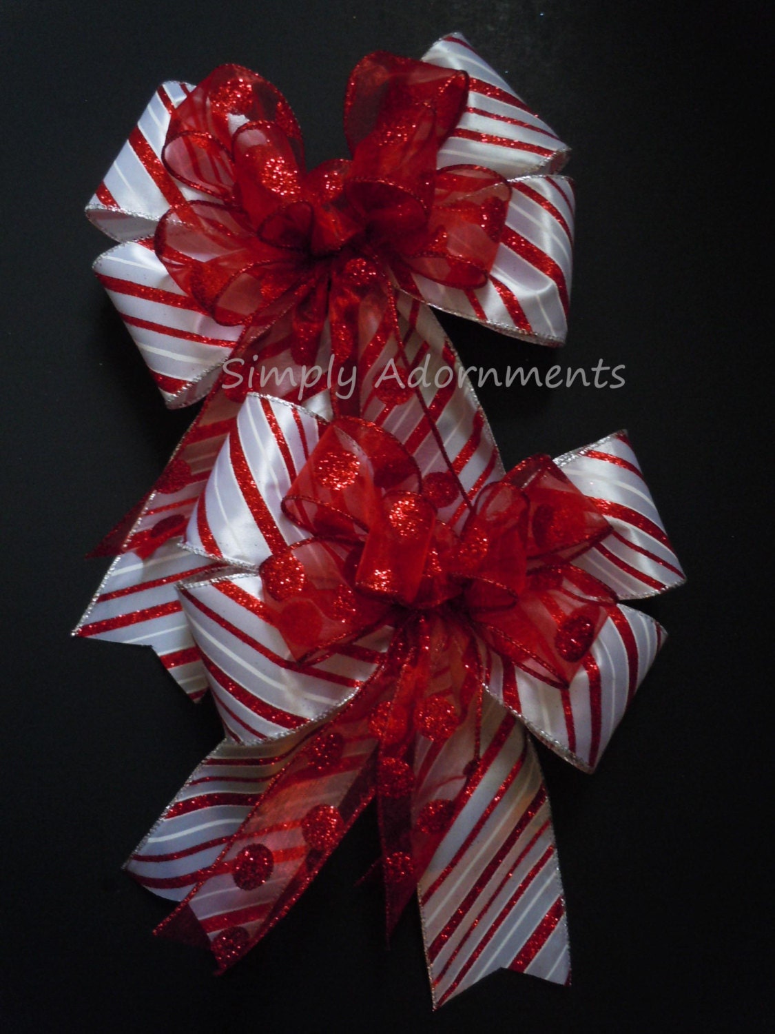 christmas christmas tree bow red white candy cane polka dots christmas christmas tree bow red white candy cane polka dots