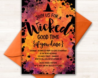 Halloween Invitation, Halloween Party Invitations, Halloween Invites, Costume Party Invitation, Adult Halloween Party, Printable Invitation