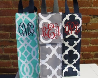 Personalized Wine Carrier - Monogrammed Wine Bottle Carrier - Wine Carrier - Insulated Wine Carrier