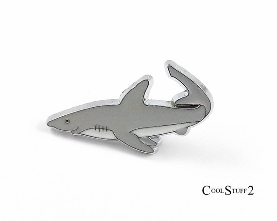 Shark Pin Enamel Pin Lapel Pin Shark Jewelry Shark Tie