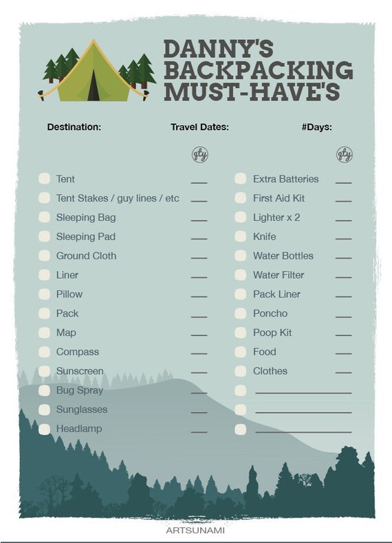 custom packing list tear off notepad checklist planner