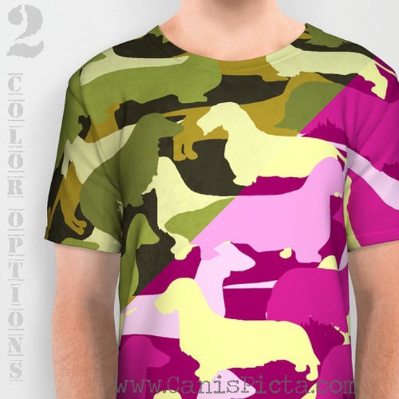 camo dachshund shirt