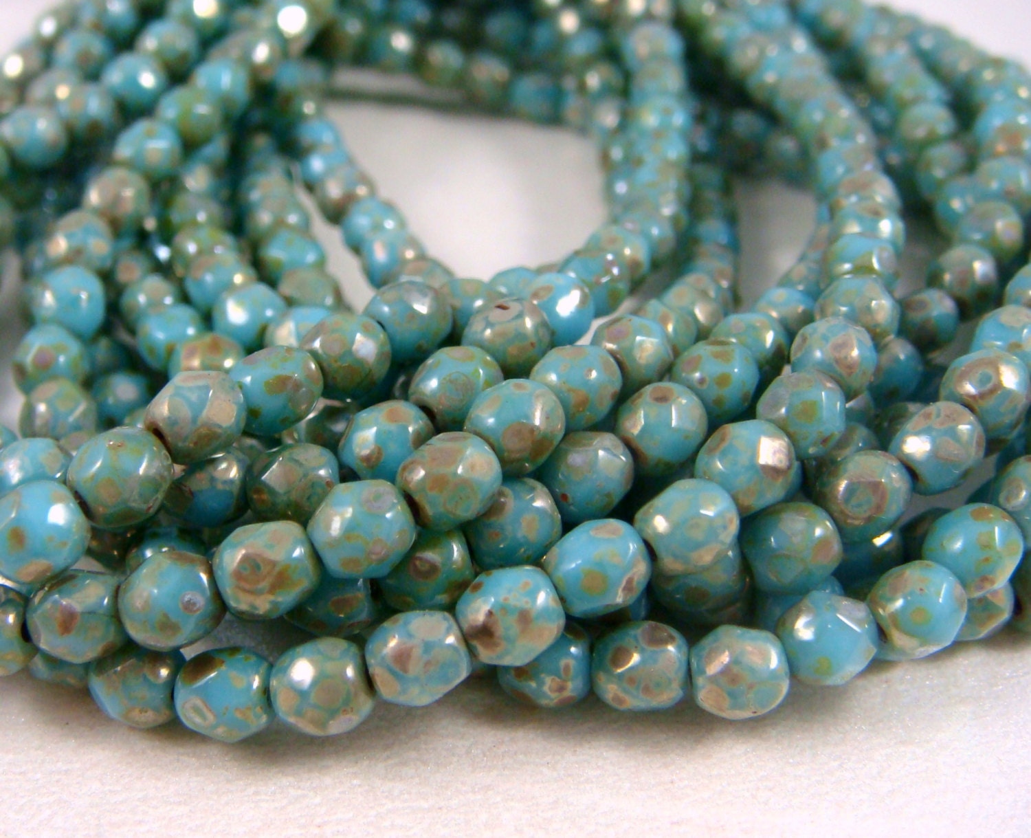 Czech Beads 3mm Czech Glass Fire Polished Beads Picasso