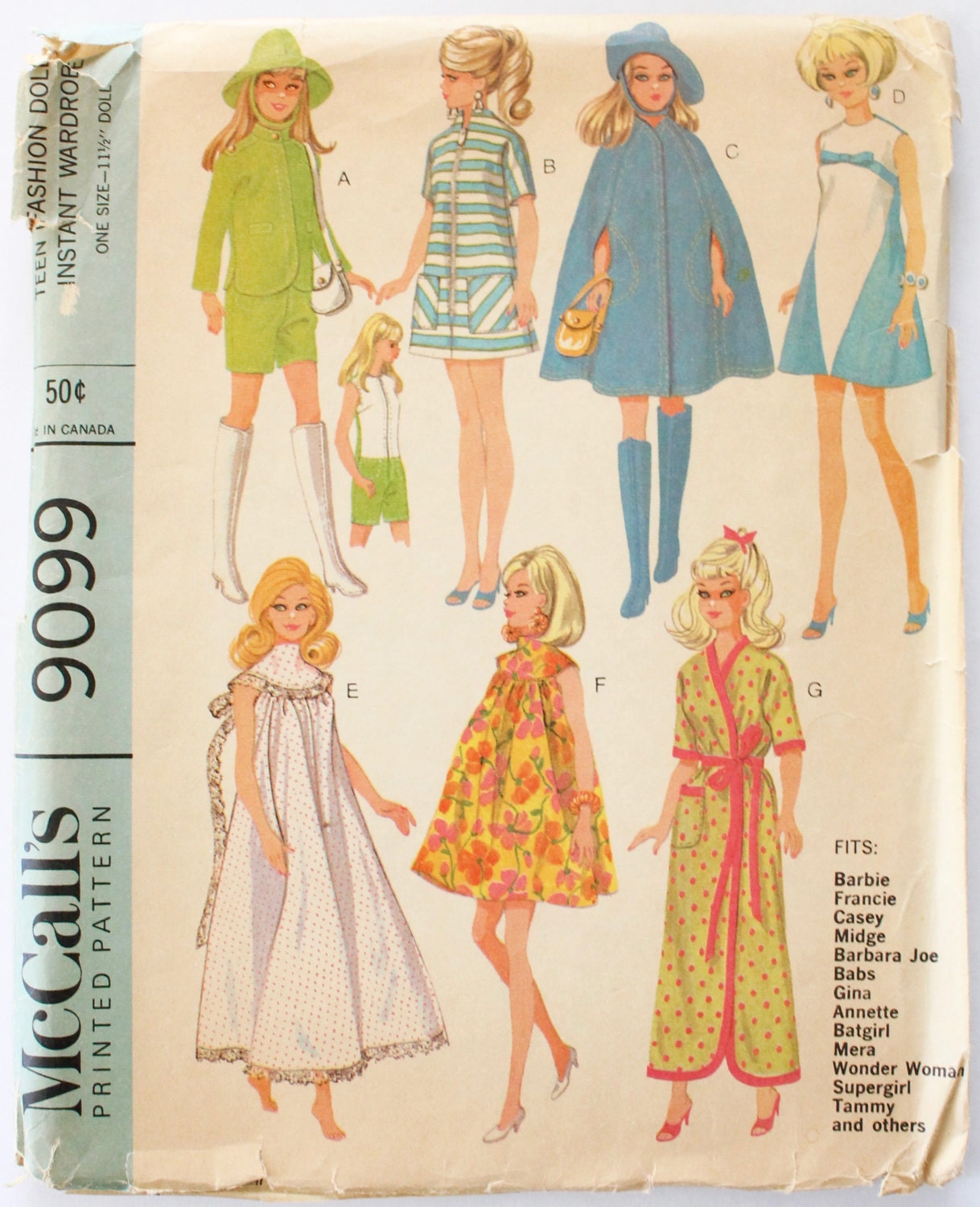 vintage 1960s barbie clothes