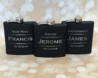 Best Groomsmen Gift, Cool Personalized Engraved Flask, Personalized Groomsmen Flask, Wedding Party Flask, Groomsmen Flask, Unique Gift