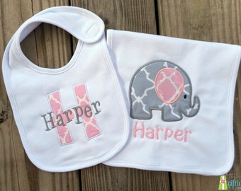 Monogrammed Twin Baby Gift Set Two Personalized by TheGiftingSpot