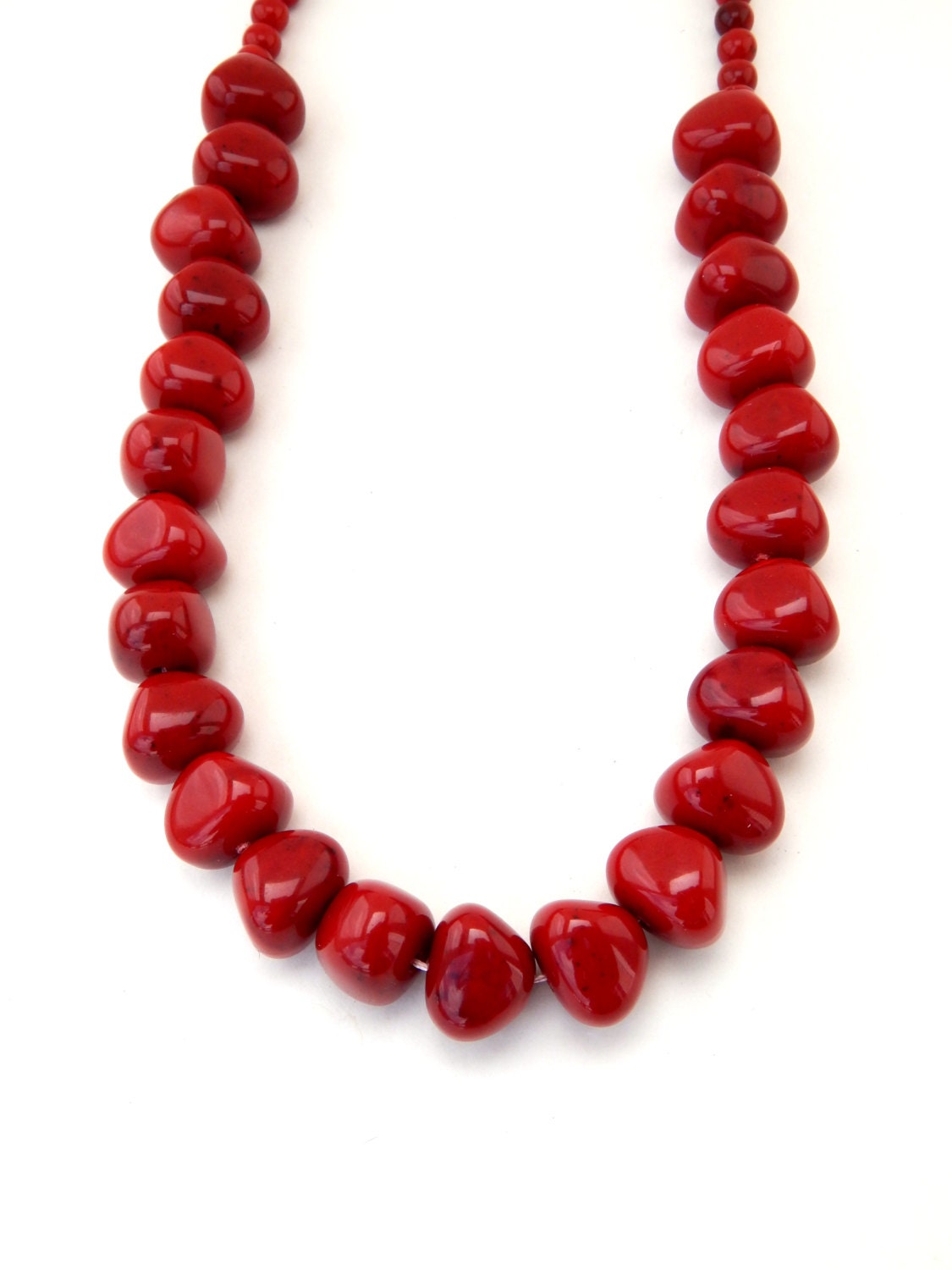 Vintage Faux Coral Necklace Large Chunky By HiddenStairwayFinds   Il Fullxfull.934645124 2itl 