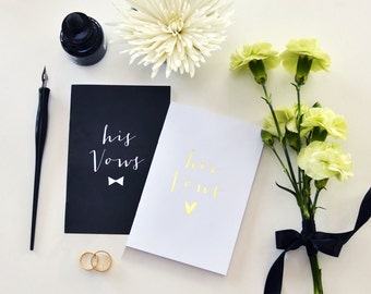 Bride + Groom Vow Journals