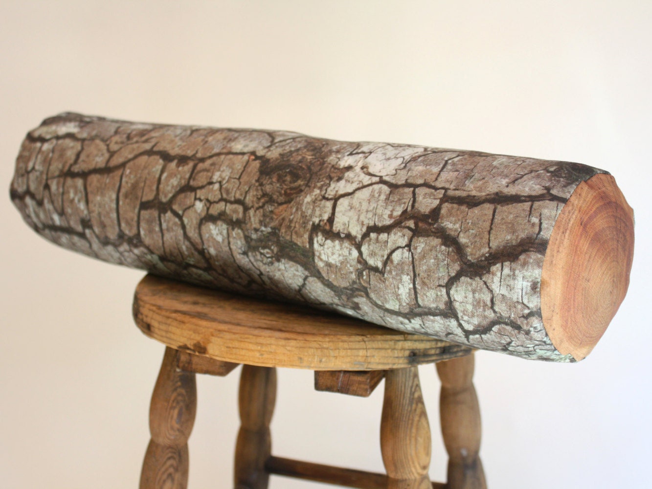 Mossy Log pillow made to order decorative pillow log