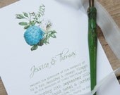 Tuscany Blue Botanical Floral Wedding Invitations And Stationery