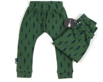 green lightning pants