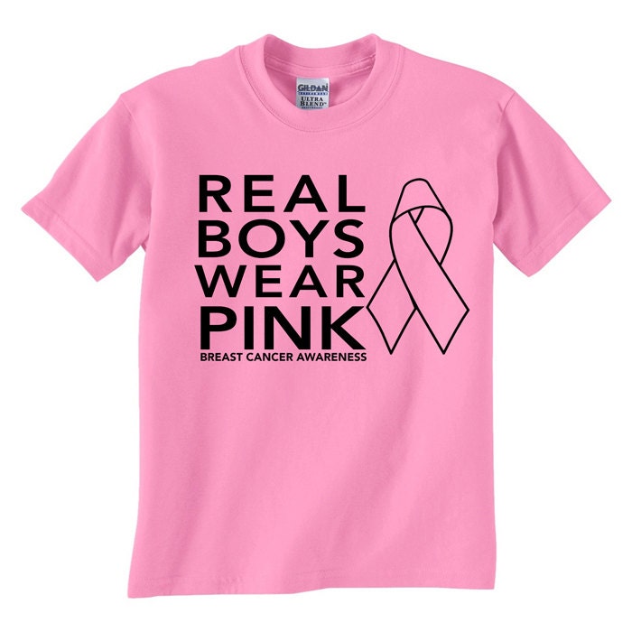 Real Boys Wear Pink Breast Cancer Awareness Boys Cancer