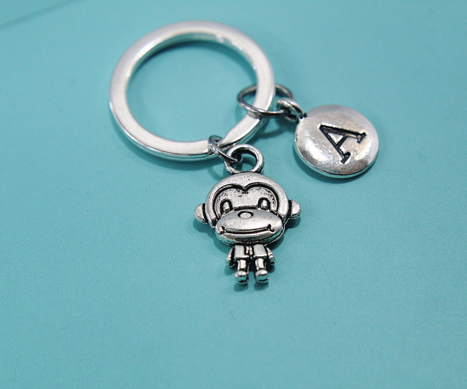 monkey keychain monkey key chain monkey key ring by MiniaturebyNan
