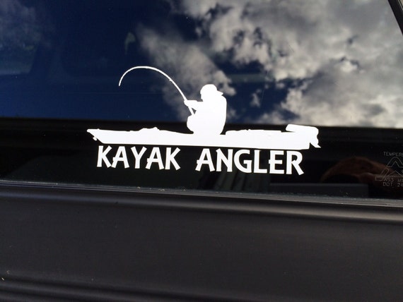 Vinyl kayak angler decal kayak angler sticker kayak