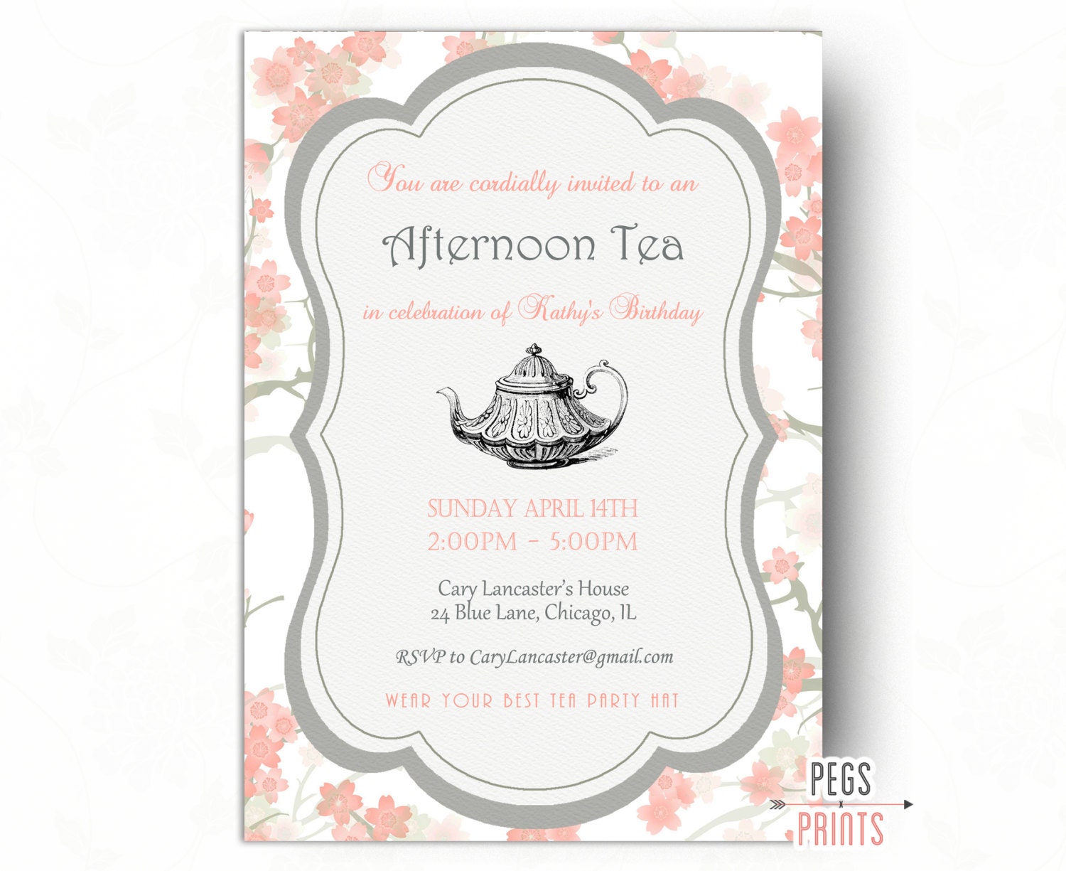 Afternoon Tea Invitations 2