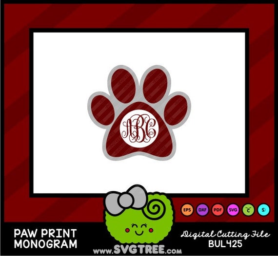 Free Free Paw Print Monogram Svg Free 97 SVG PNG EPS DXF File