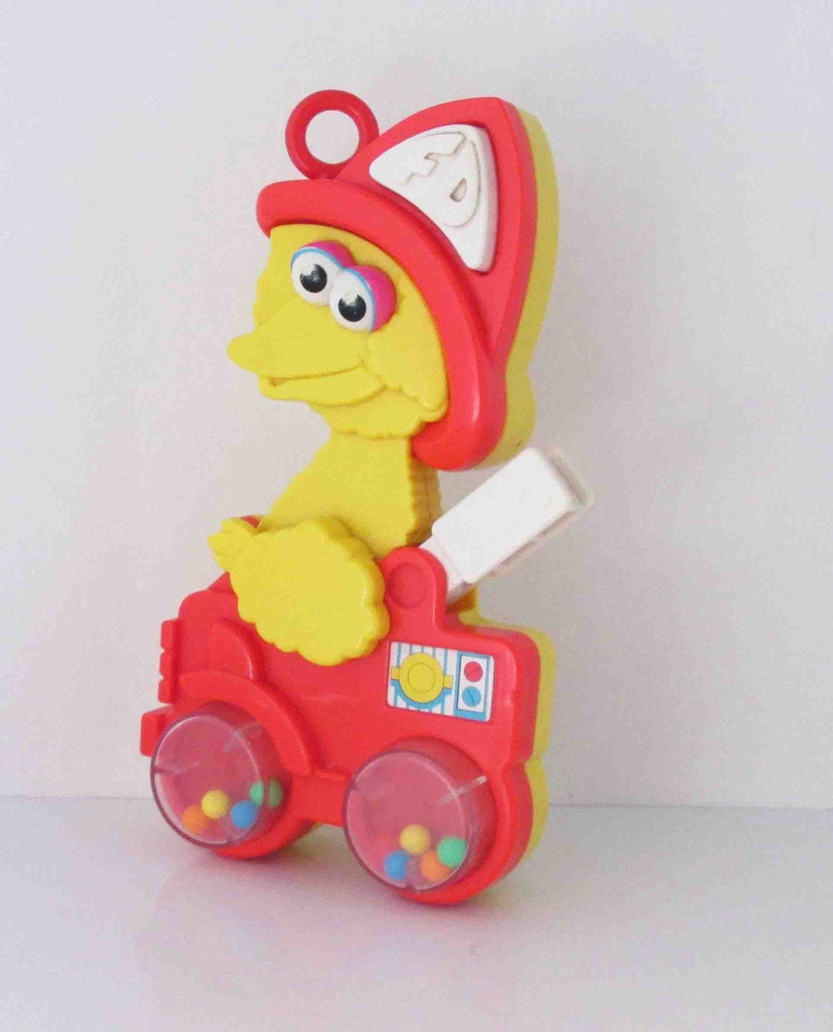 Playskool Big Bird Firetruck Crib Toy Sesame Street 1990s