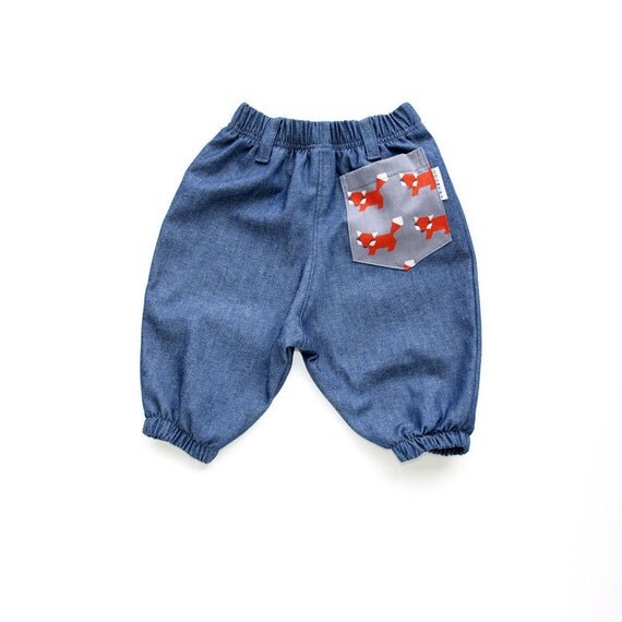 Baby Boys Harem PantsBay boys trousers Baby Soft Denim