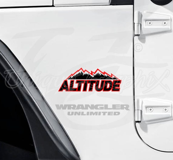 Jeep Wrangler Altitude Fender Decals 2 Colors 1 Pair