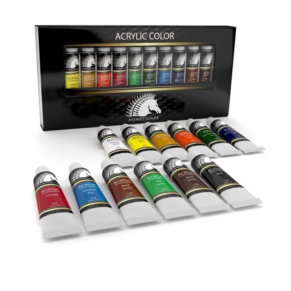 12x12ml Acrylic Paint Set Artist Quality Paints for Painting