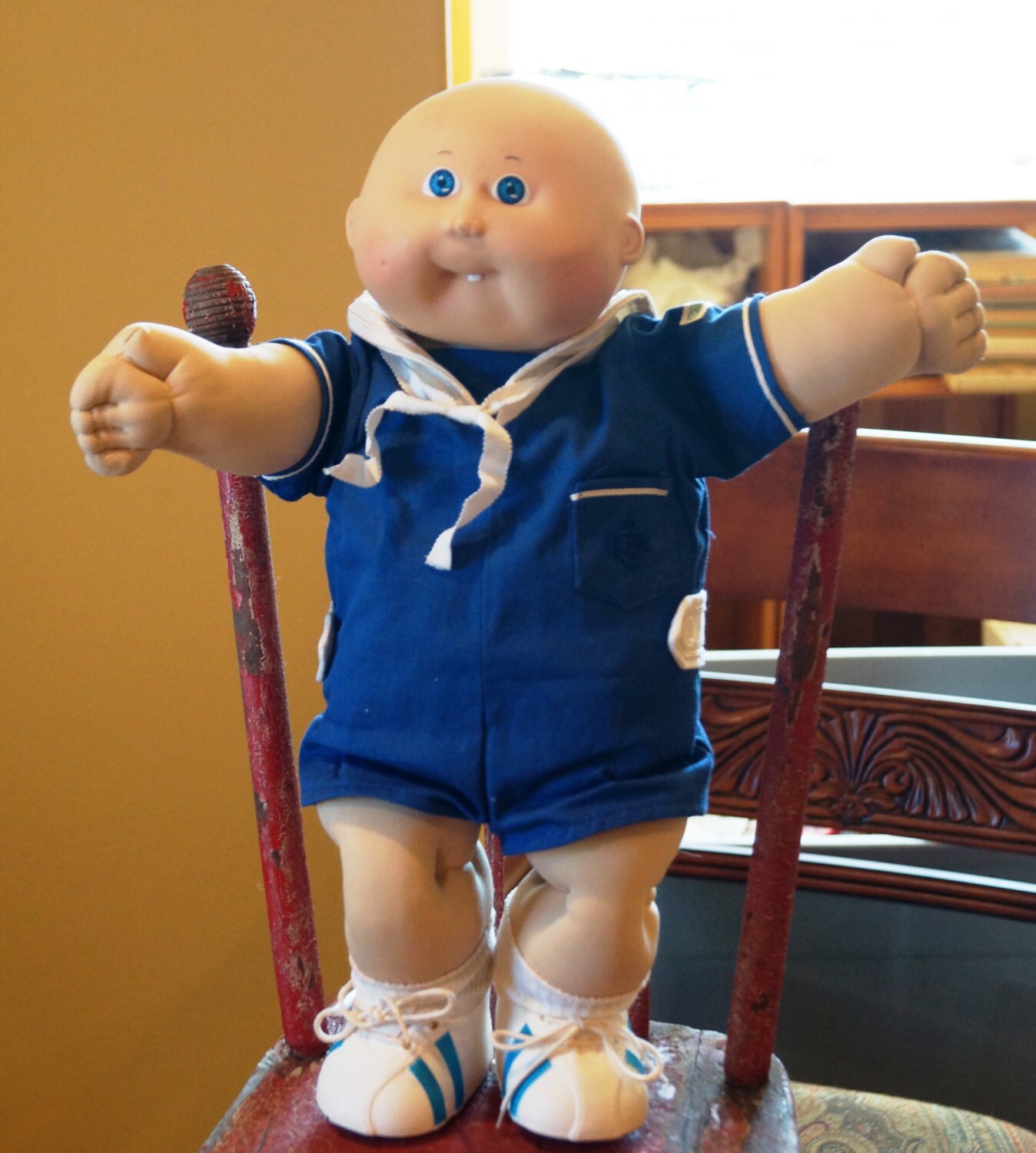 cabbage patch doll blue dress