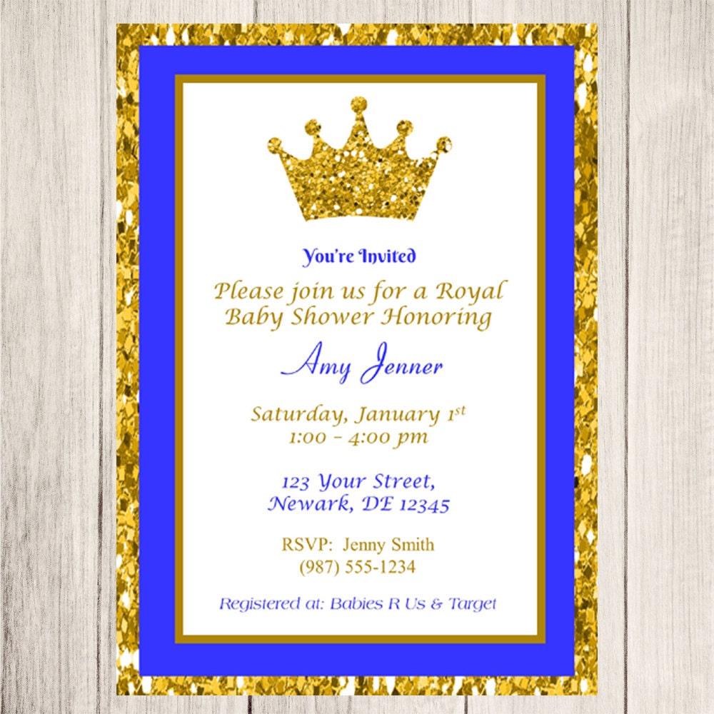 Royal Prince Baby Shower Invitation Template 7