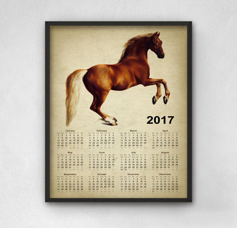 Horse Calendar 2017 Equestrian Calendar 2017 by QuantumPrints