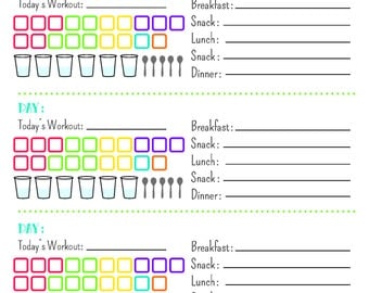 21 Day Fix Tracking Sheet 1500 Bracket by AllisonRainsDesigns