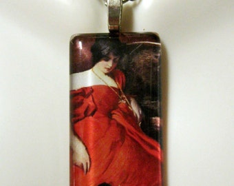 Black cat pendant and chain - CGP02-146