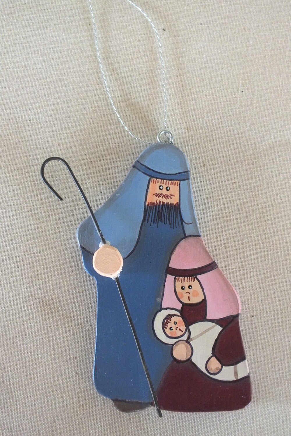 nativity christmas ornament tole painted wood nativity christmas ornament tole painted wood
