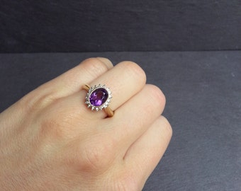 purple diamond engagement ring – Etsy