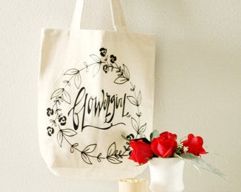 Flower Girl Tote Bag, Flower Girl Gift, Flower Girl Bag, Flower Girl,