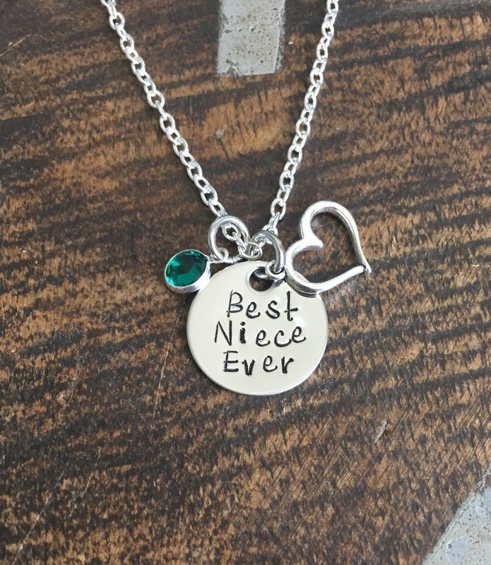 Niece Necklace Gift for Niece Best Niece Ever Handstamped